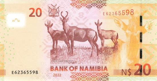 Namibia p17c 20 Dollar 2022